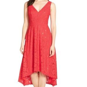 Adrianna Papell Coral Cutout Floral Dress‎ Size 4